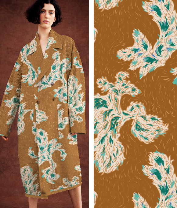 Flores del Océano" en la Serie de Diseños