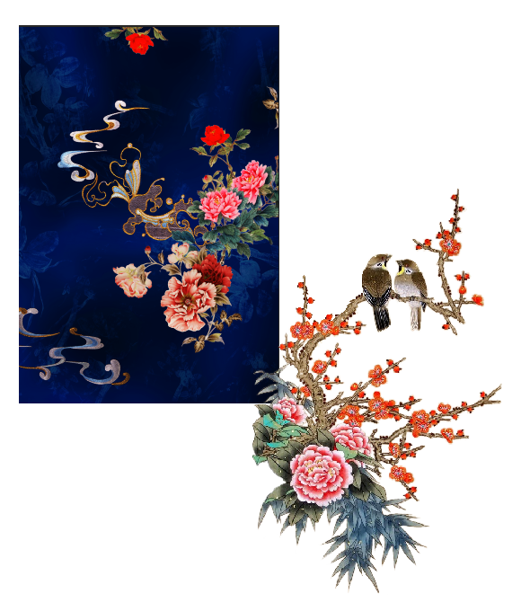 Emociones de seda, imágenes pintorescas