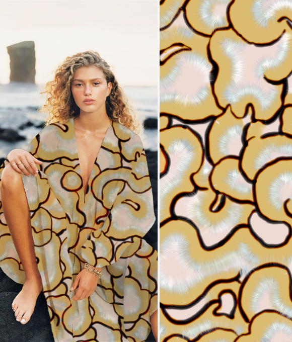 Flores del Océano" en la Serie de Diseños