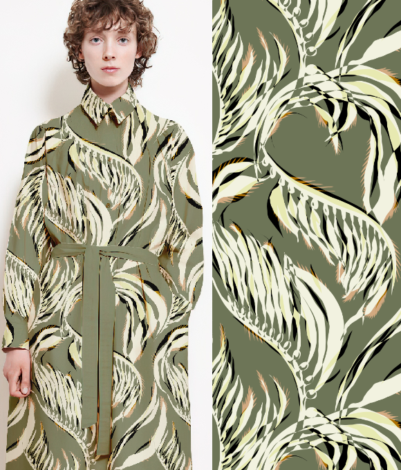 Flores del Océano" en la Serie de Diseños