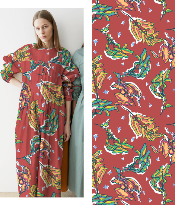 Flores del Océano" en la Serie de Diseños