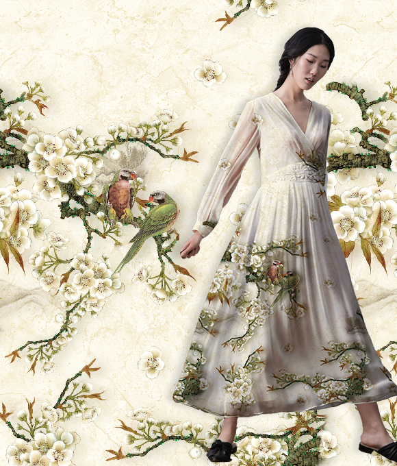 Emociones de seda, imágenes pintorescas