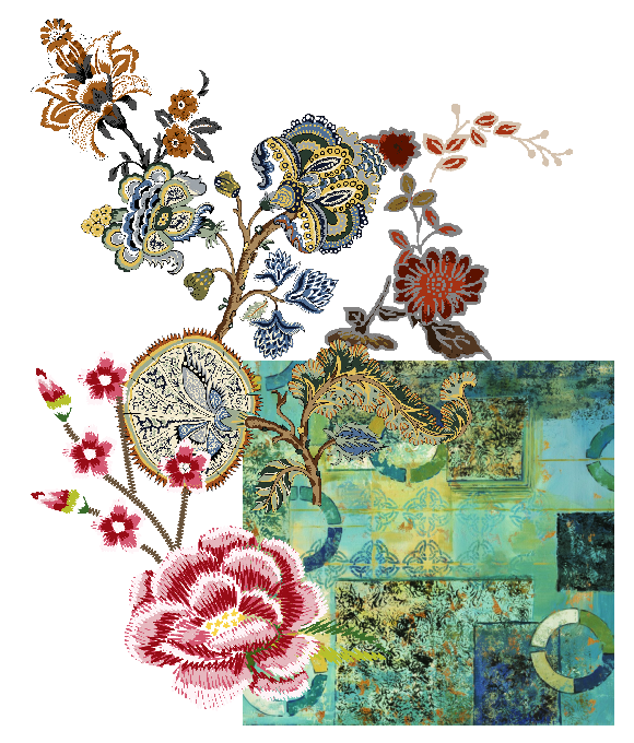 Emociones de seda, imágenes pintorescas